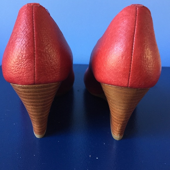 Brand new Miz Mooz red wedge heels. - Picture 9 of 13